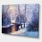 Designart Christmas Forest with River & Trees I Canvas Wall Art
